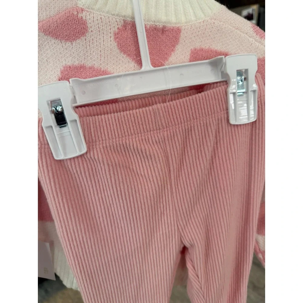 Btween Cardigan Flare Pants Headband Set 2T Girls Heart 3 pc NWT Outfit Toddler - Picture 13 of 13